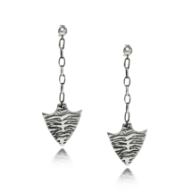 Earrings with Etched Animal Print
