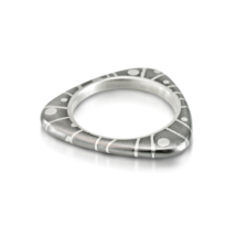 Steel and Silver Inlay Ring