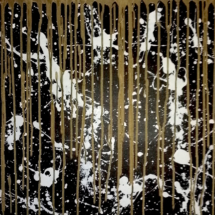 61cm x 61cm Golddrips1 2015