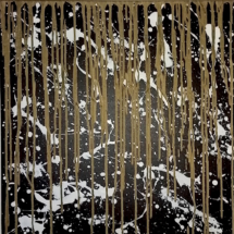 61 x 61cm Golddrips2 2015