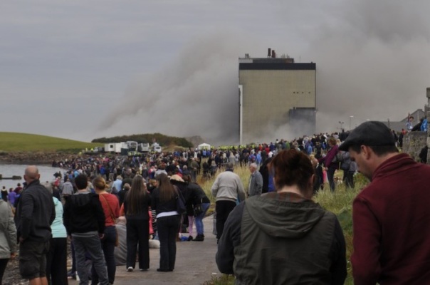 And down go the chimneys of Scotland
