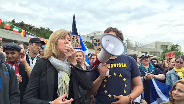 Pro-EU Rally at Scottish Parliament