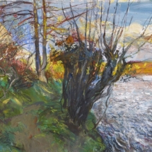 1. Riverbank, acrylic on paper, 47.5 x 76 cm copy