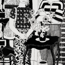 _The Attic Window B_W_, Indian Ink on Paper, 122 x 81 cm, © Norman Gilbert 1988