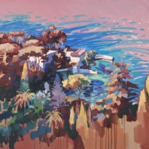 Lachlan Goudie, Riviera, oil on board, 86x97cm