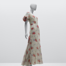 Gabrielle Chanel, Dress, printed silk organza. 1935 © CHANEL Photo Nicholas Alan Cope Gabrielle Chanel, Dress, printed silk organza. 1935 © CHANEL Photo Nicholas Alan Cope