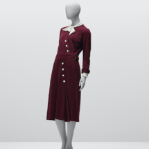 Gabrielle Chanel, Dress, wool-jersey, rib-knit albene and metal. 1935 © CHANEL Photo Nicholas Alan Cope, Courtesy of Palais Galliera, Paris Gabrielle Chanel, Dress, wool-jersey, rib-knit albene and metal. 1935 © CHANEL Photo Nicholas Alan Cope, Courtesy of Palais Galliera, Paris