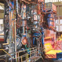 Industry, chalk and pastel on paper, 200 x 350 cm 1