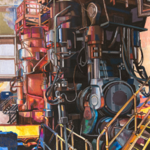 Industry, chalk and pastel on paper, 200 x 350 cm 2