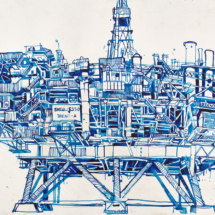 Rig, ink on paper, 51 x 68 cm