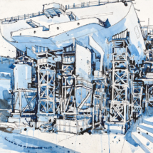 The Stern, ink and wash on paper, 65 x 52 cm