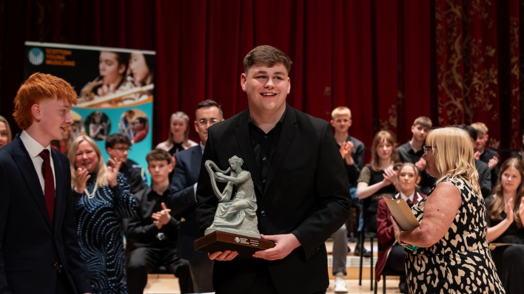 Singer Kai Fitzharris, wins Scottish Young Musicians Solo Performer of the Year 2026